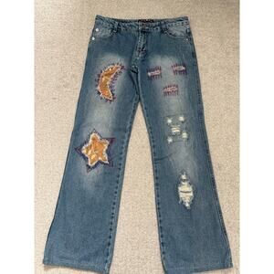 Vintage 90's/Y2K Ingrid Jeans With Patches size 4